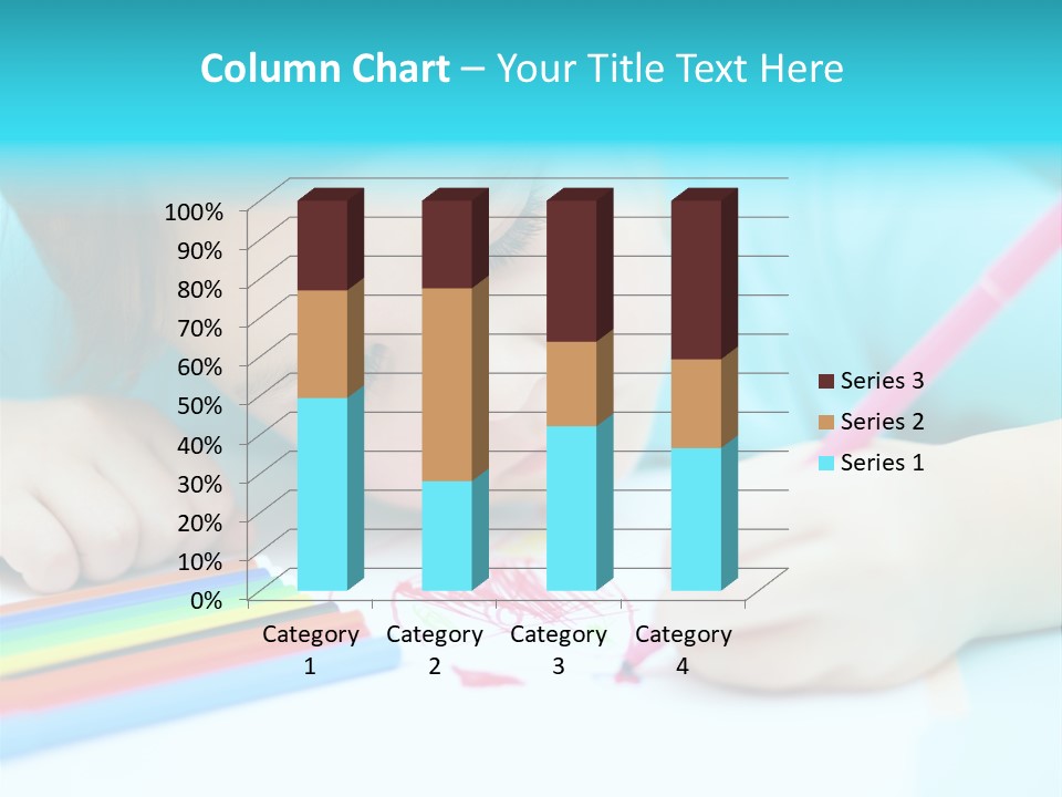 Caucasian Closeup Elementary PowerPoint Template