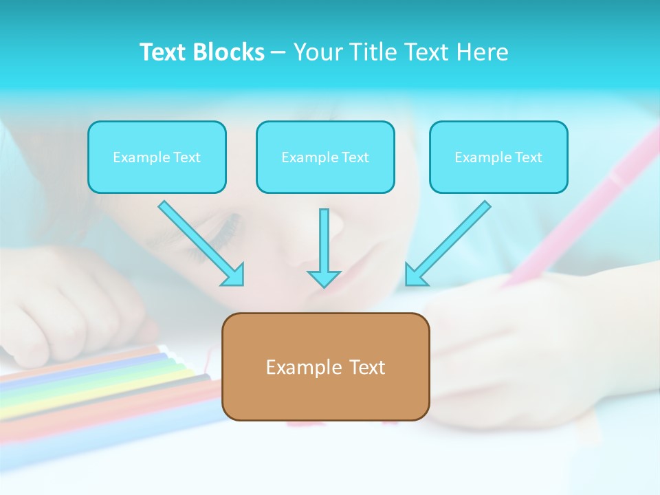 Caucasian Closeup Elementary PowerPoint Template