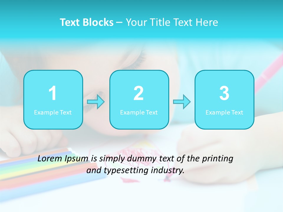 Caucasian Closeup Elementary PowerPoint Template