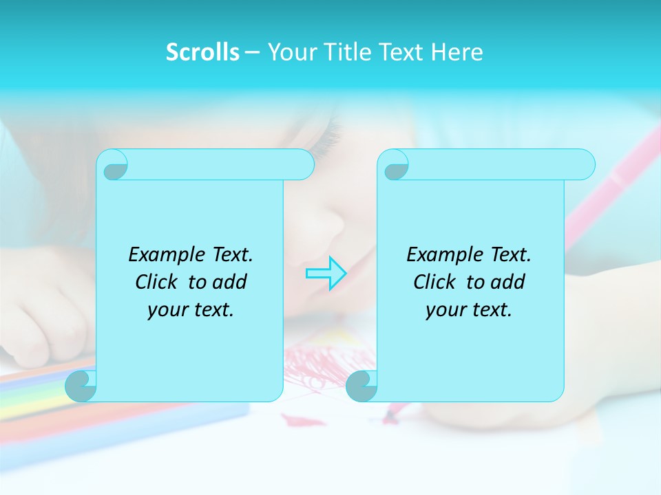 Caucasian Closeup Elementary PowerPoint Template