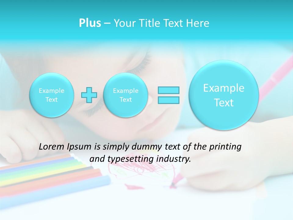 Caucasian Closeup Elementary PowerPoint Template