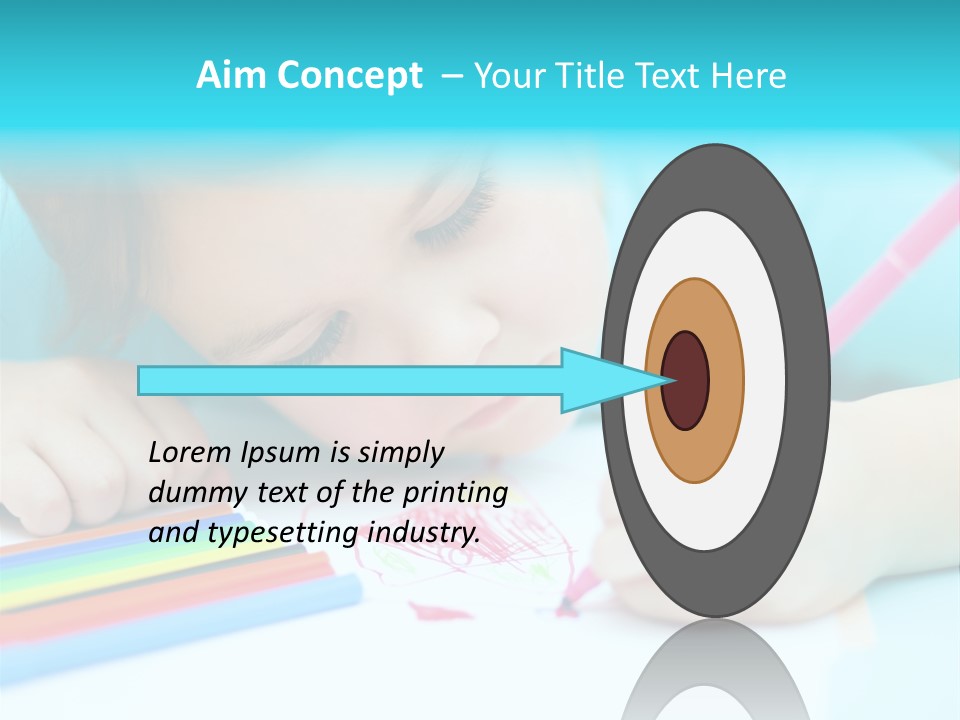 Caucasian Closeup Elementary PowerPoint Template