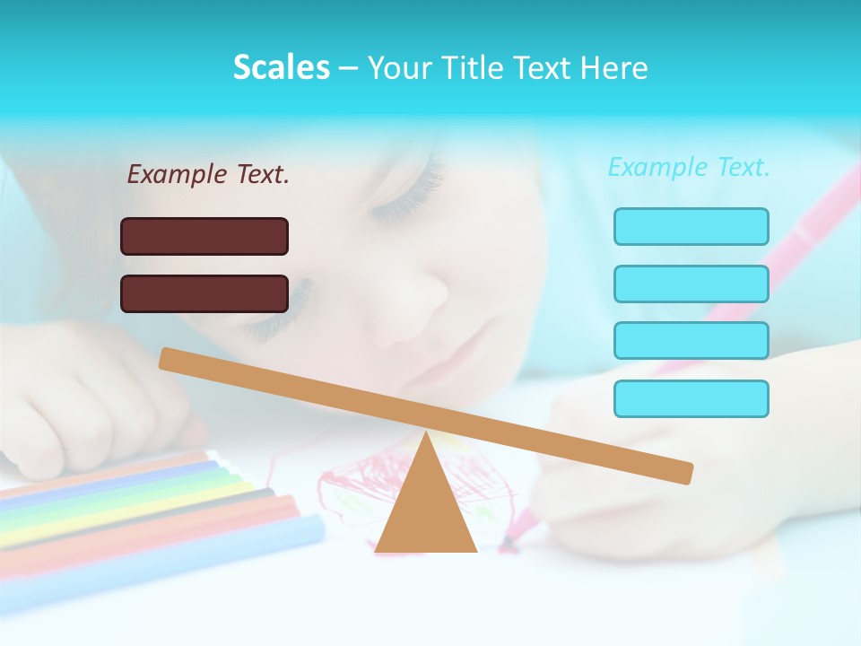 Caucasian Closeup Elementary PowerPoint Template