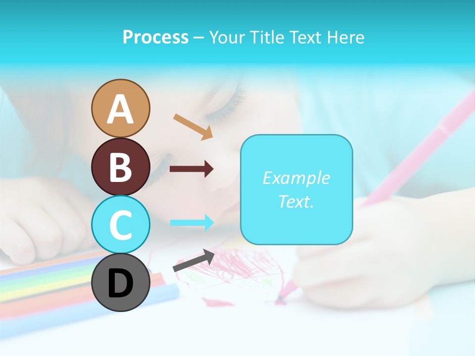Caucasian Closeup Elementary PowerPoint Template