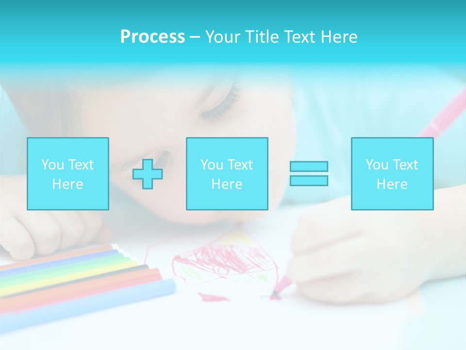 Caucasian Closeup Elementary PowerPoint Template