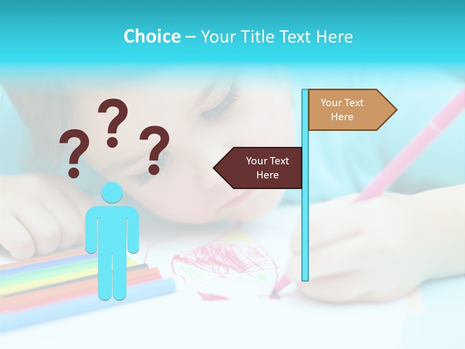 Caucasian Closeup Elementary PowerPoint Template