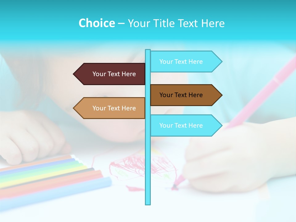 Caucasian Closeup Elementary PowerPoint Template