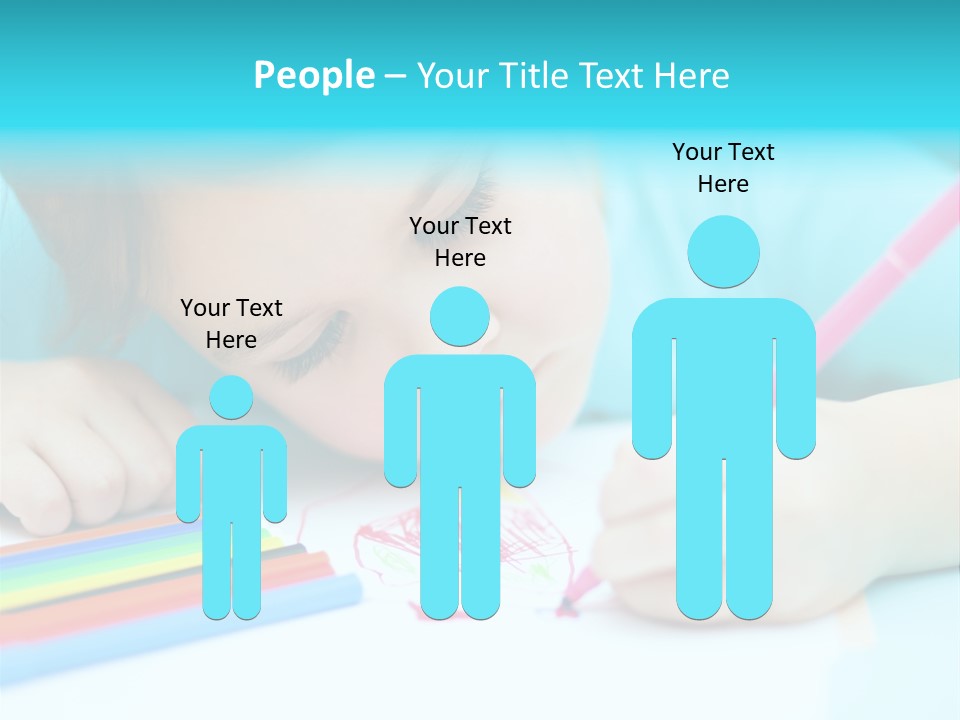 Caucasian Closeup Elementary PowerPoint Template