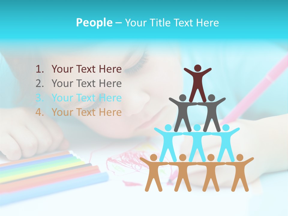 Caucasian Closeup Elementary PowerPoint Template