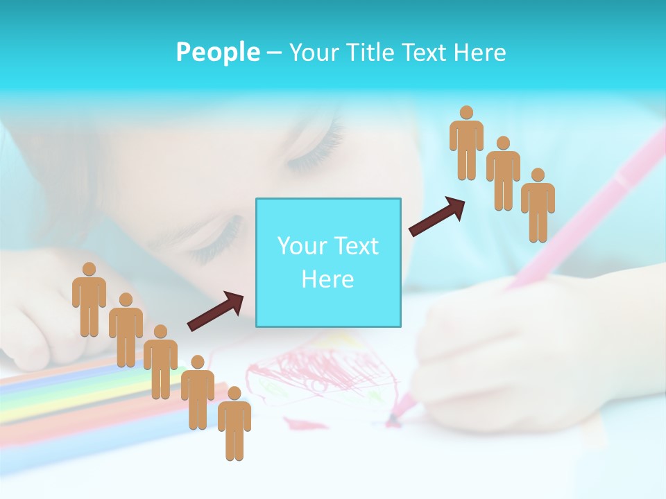 Caucasian Closeup Elementary PowerPoint Template