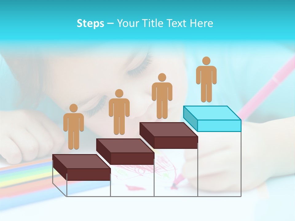 Caucasian Closeup Elementary PowerPoint Template