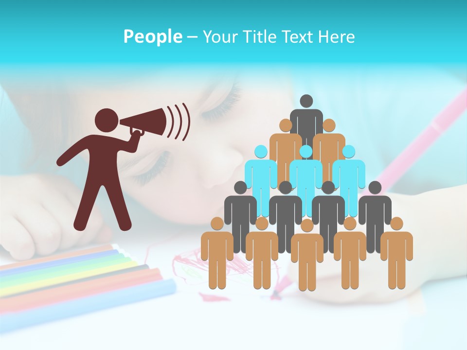 Caucasian Closeup Elementary PowerPoint Template