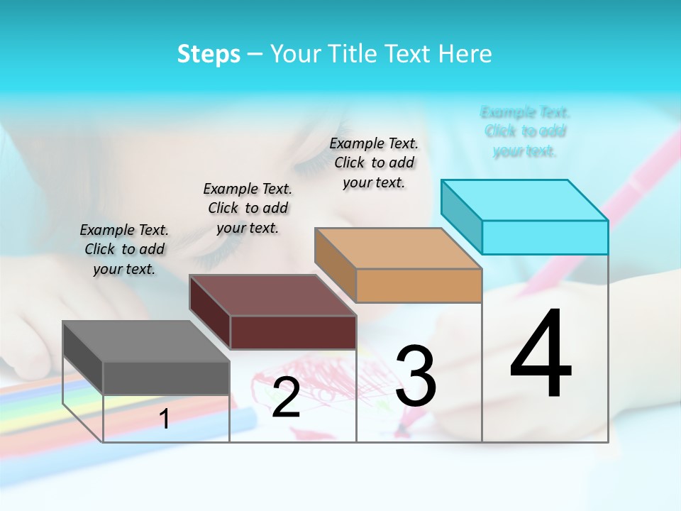 Caucasian Closeup Elementary PowerPoint Template
