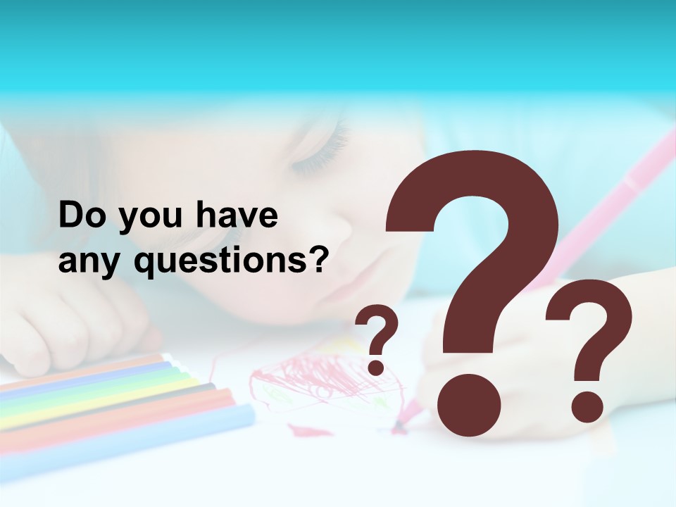 Caucasian Closeup Elementary PowerPoint Template