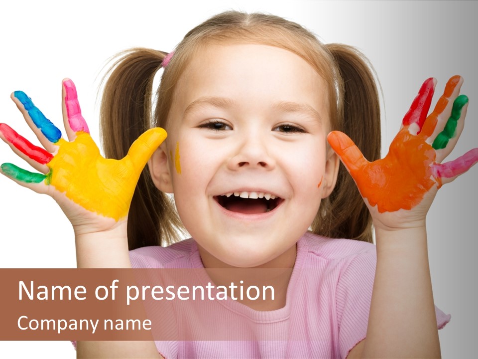 Watercolor Cutout Girl PowerPoint Template