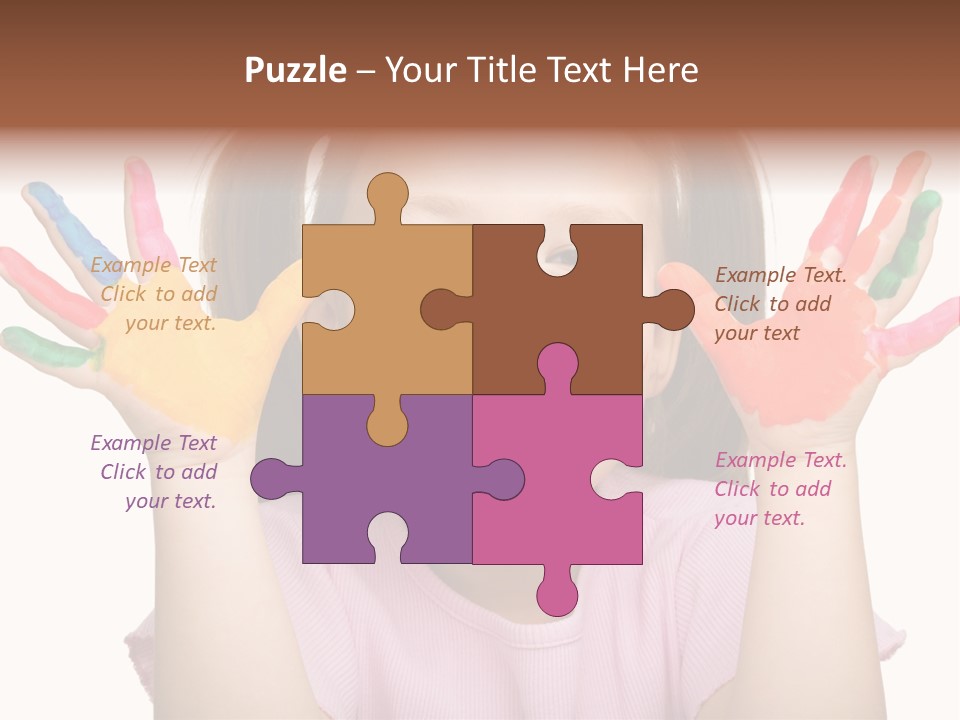 Watercolor Cutout Girl PowerPoint Template