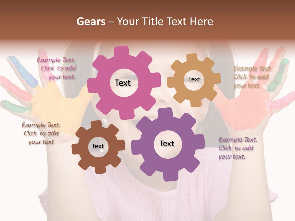 Watercolor Cutout Girl PowerPoint Template