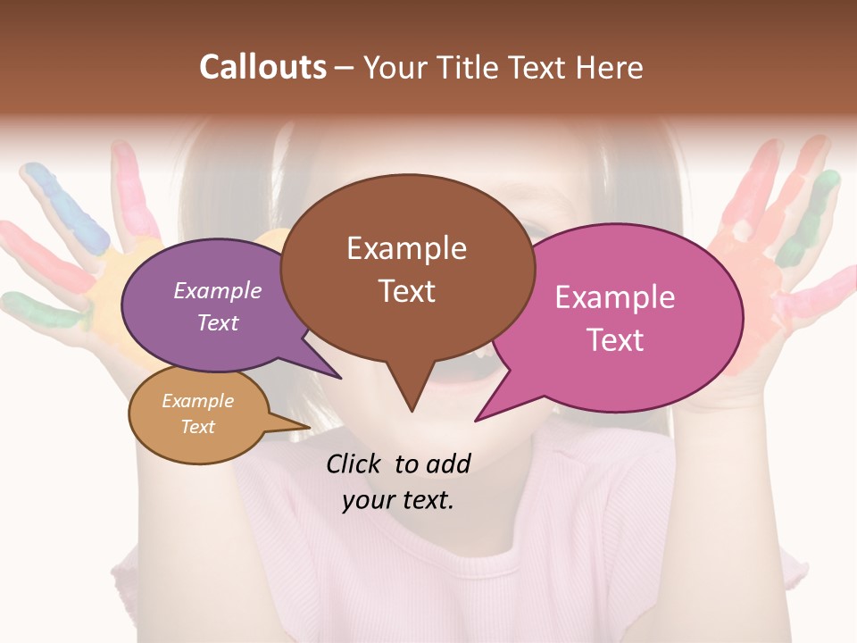 Watercolor Cutout Girl PowerPoint Template