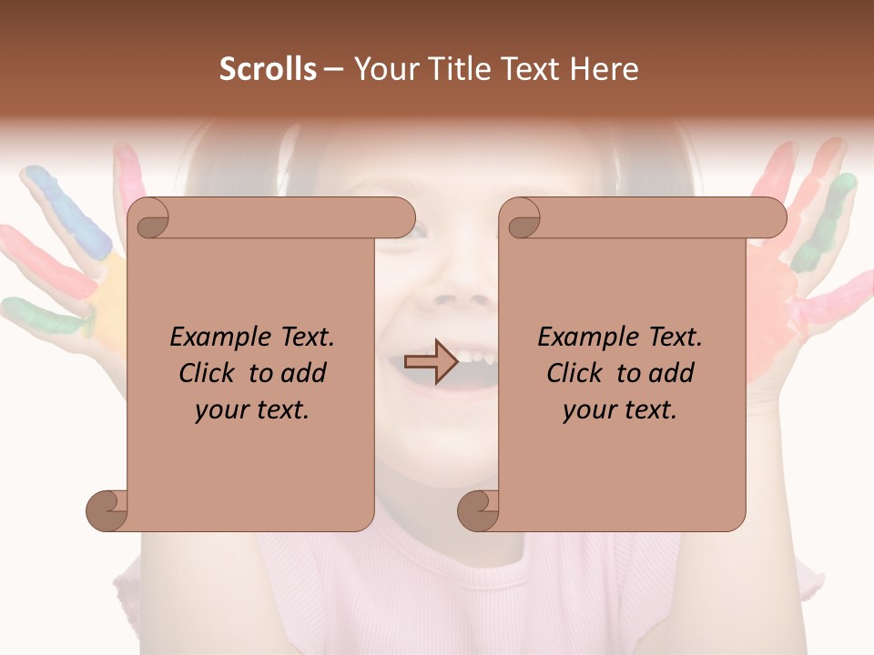 Watercolor Cutout Girl PowerPoint Template