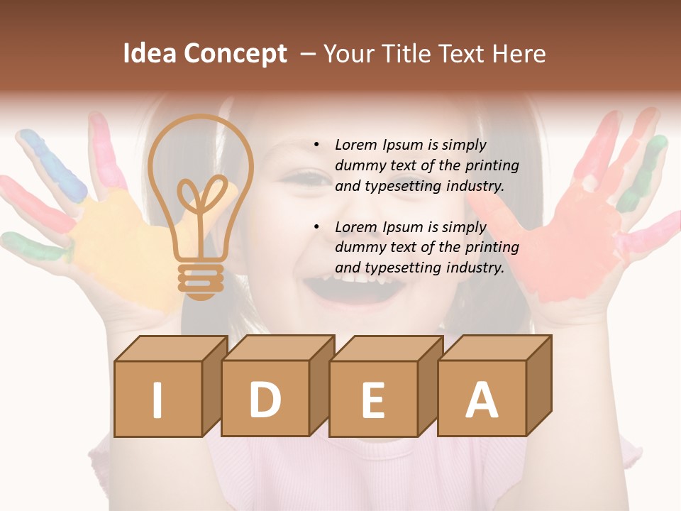 Watercolor Cutout Girl PowerPoint Template