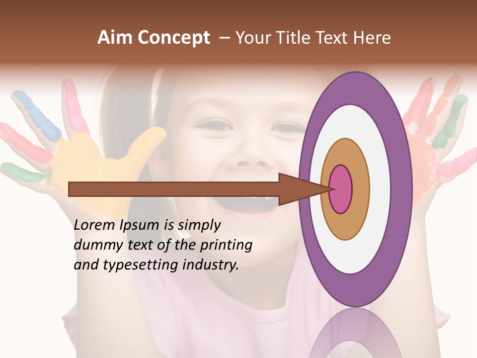 Watercolor Cutout Girl PowerPoint Template