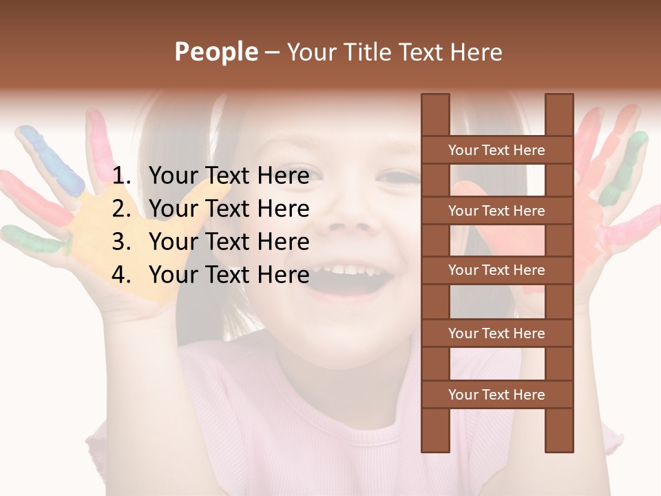 Watercolor Cutout Girl PowerPoint Template