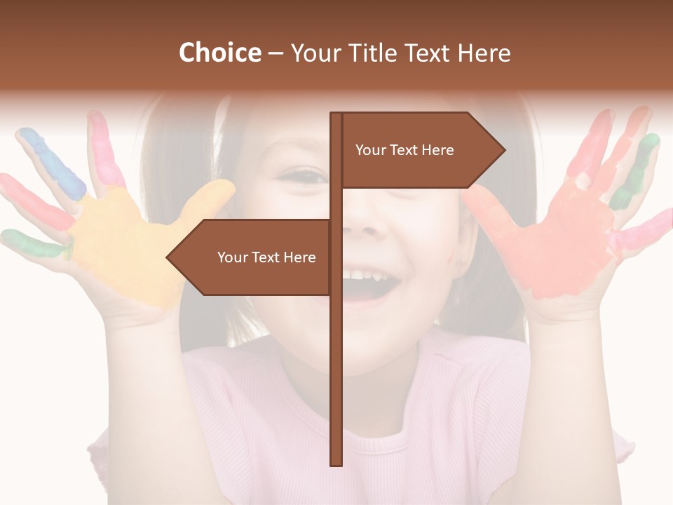 Watercolor Cutout Girl PowerPoint Template