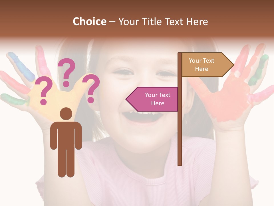 Watercolor Cutout Girl PowerPoint Template