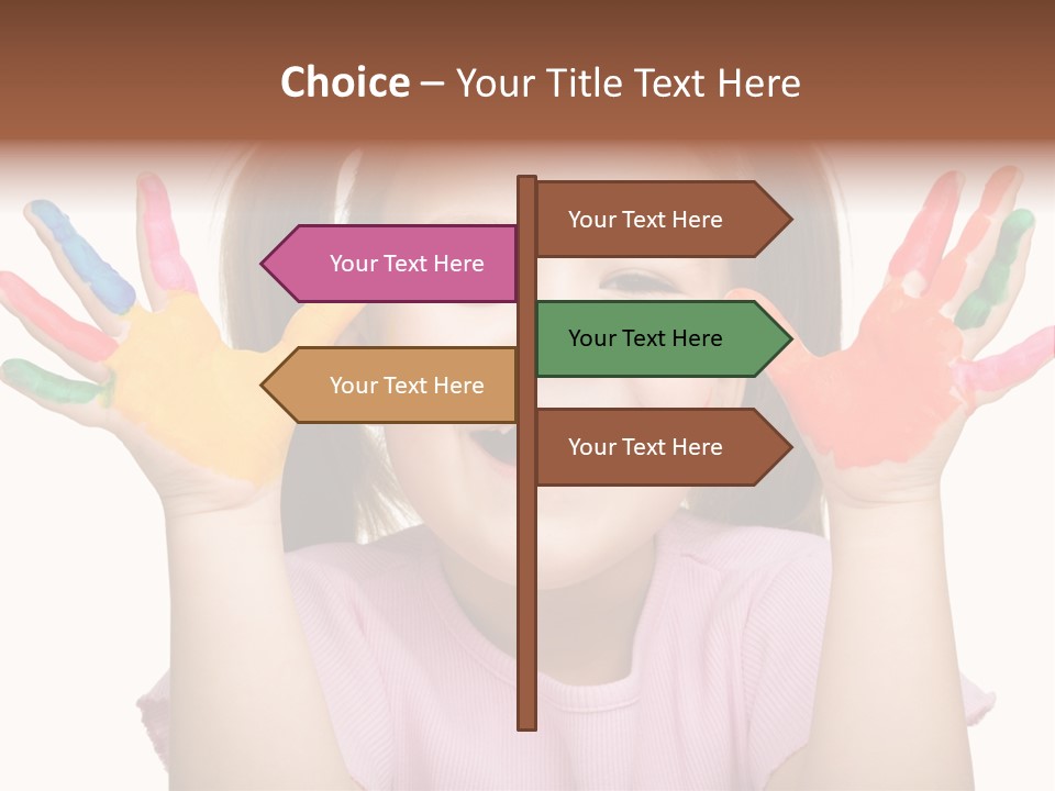 Watercolor Cutout Girl PowerPoint Template