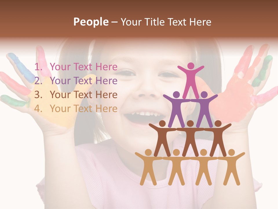 Watercolor Cutout Girl PowerPoint Template