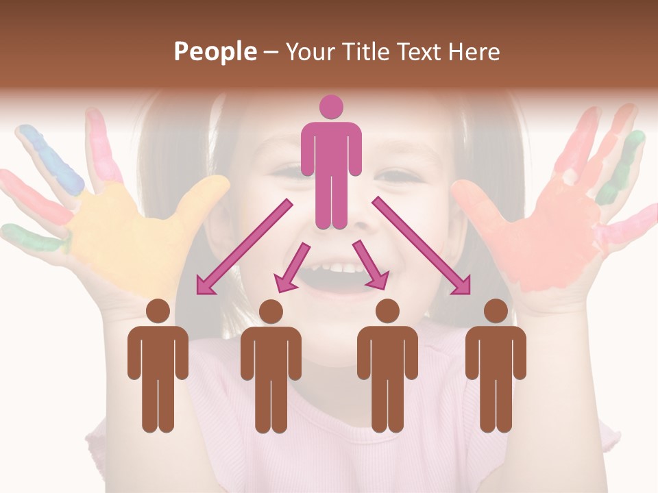 Watercolor Cutout Girl PowerPoint Template