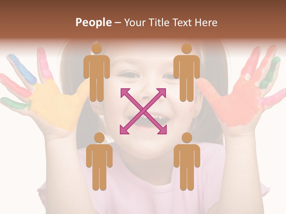 Watercolor Cutout Girl PowerPoint Template