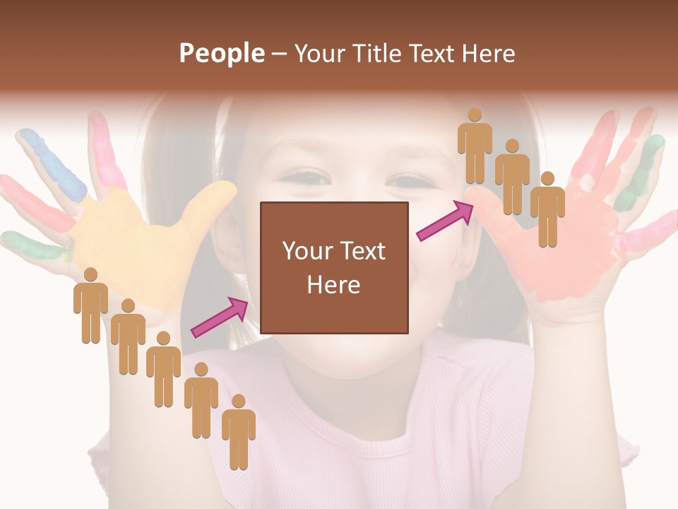 Watercolor Cutout Girl PowerPoint Template