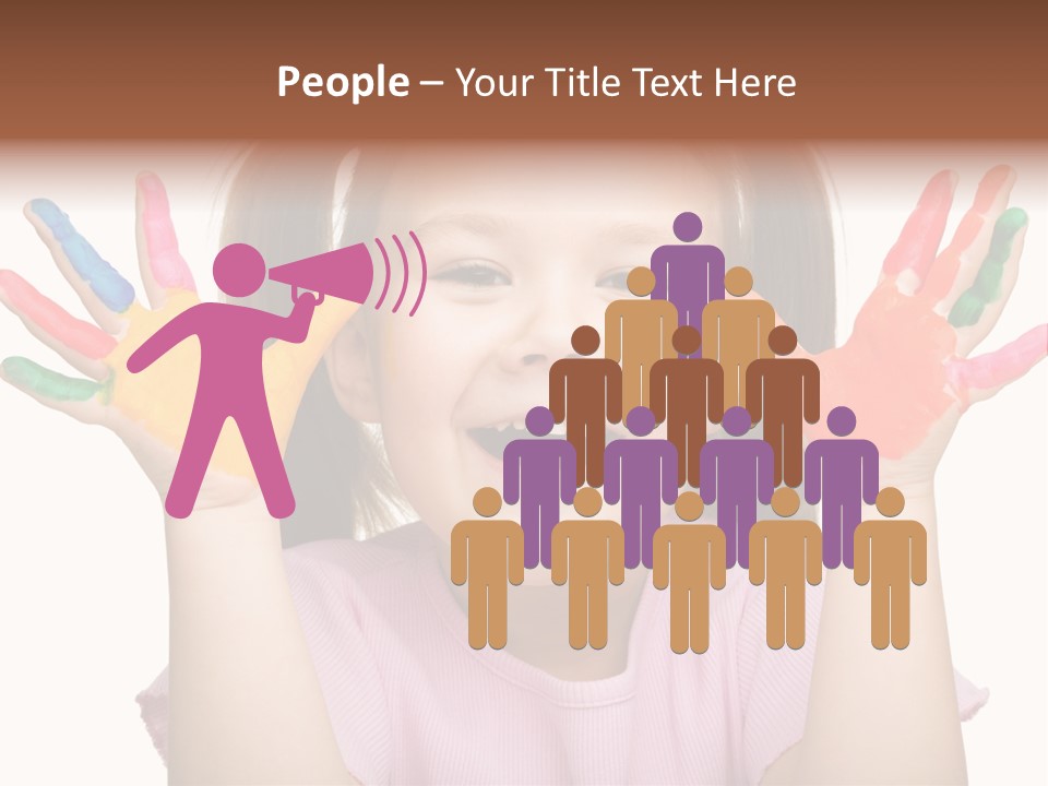 Watercolor Cutout Girl PowerPoint Template