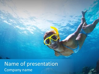 Outdoor Female Wet PowerPoint Template