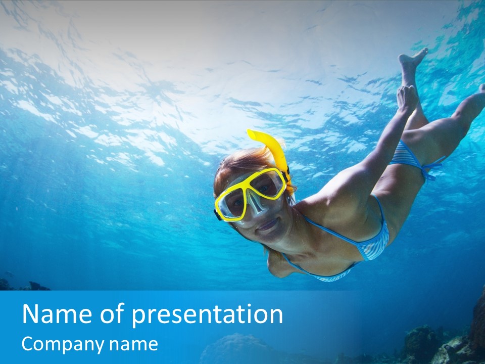 Outdoor Female Wet PowerPoint Template