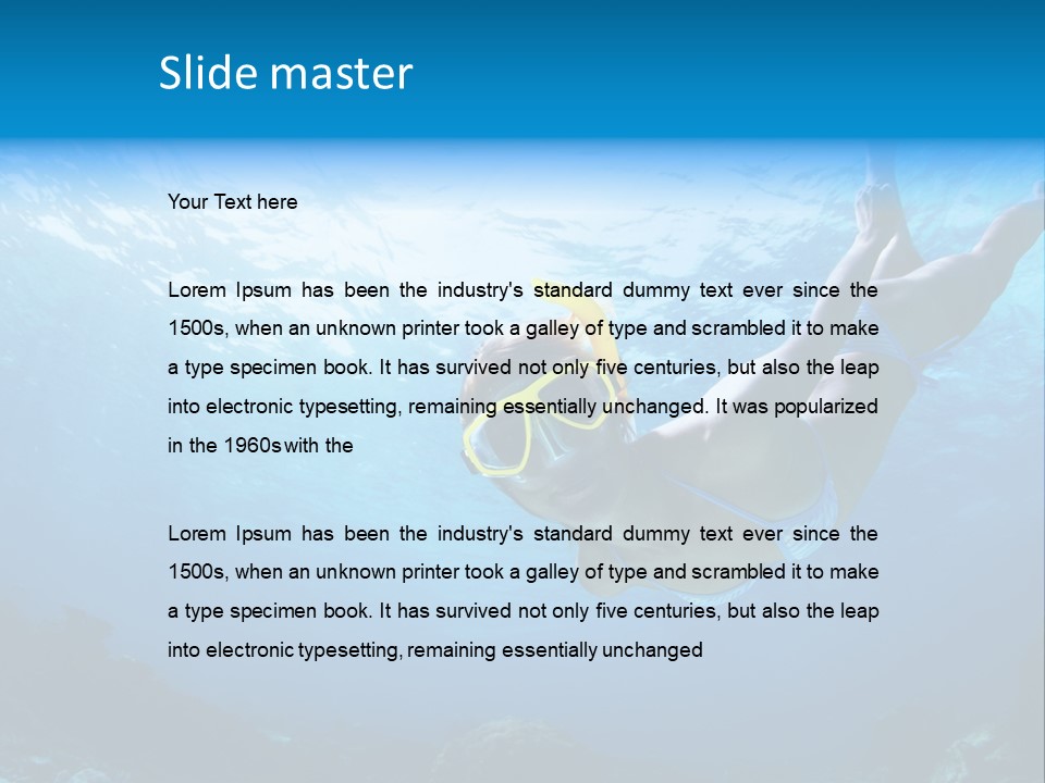 Outdoor Female Wet PowerPoint Template