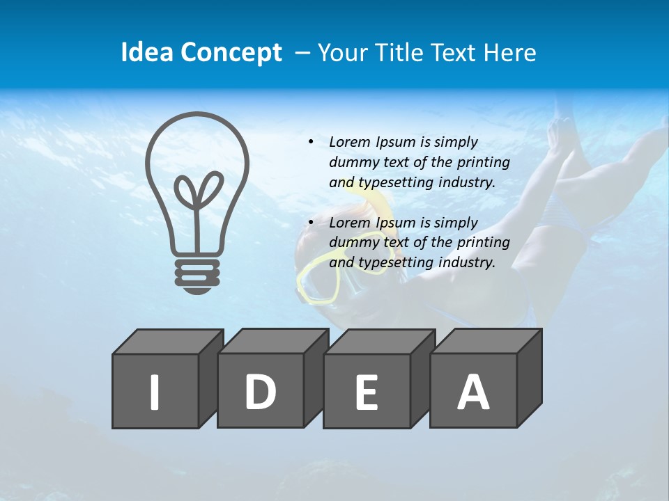 Outdoor Female Wet PowerPoint Template