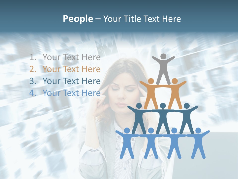 Bank People Information PowerPoint Template