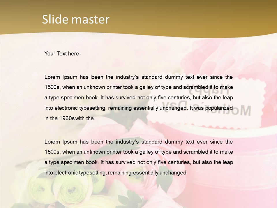 Bow Holiday Buttercup PowerPoint Template