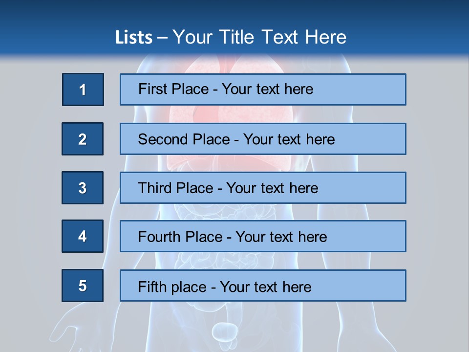 Organs Healthcare Pneumonia PowerPoint Template