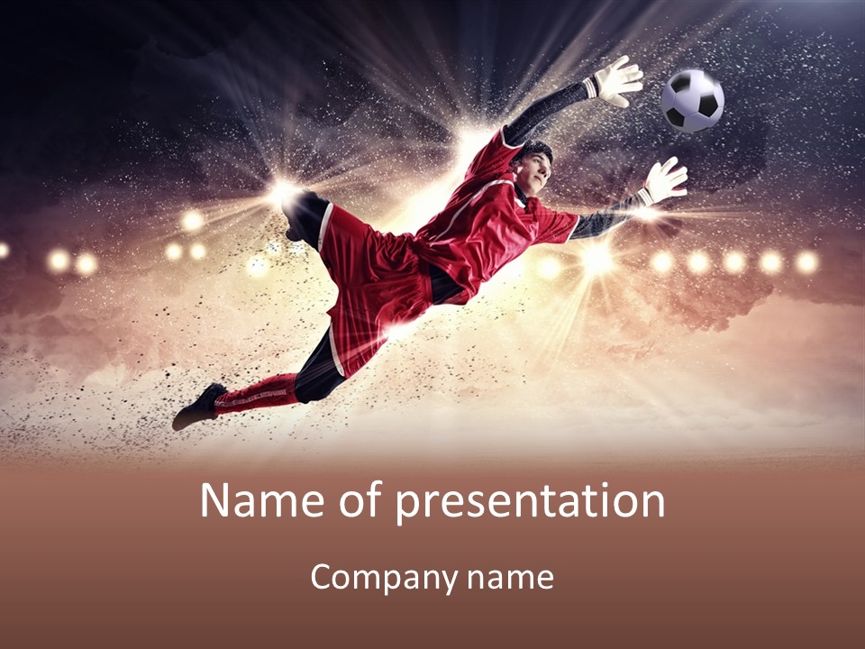 Soccer Sports Keeper PowerPoint Template