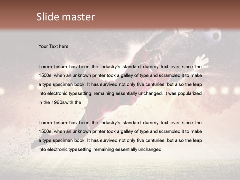 Soccer Sports Keeper PowerPoint Template