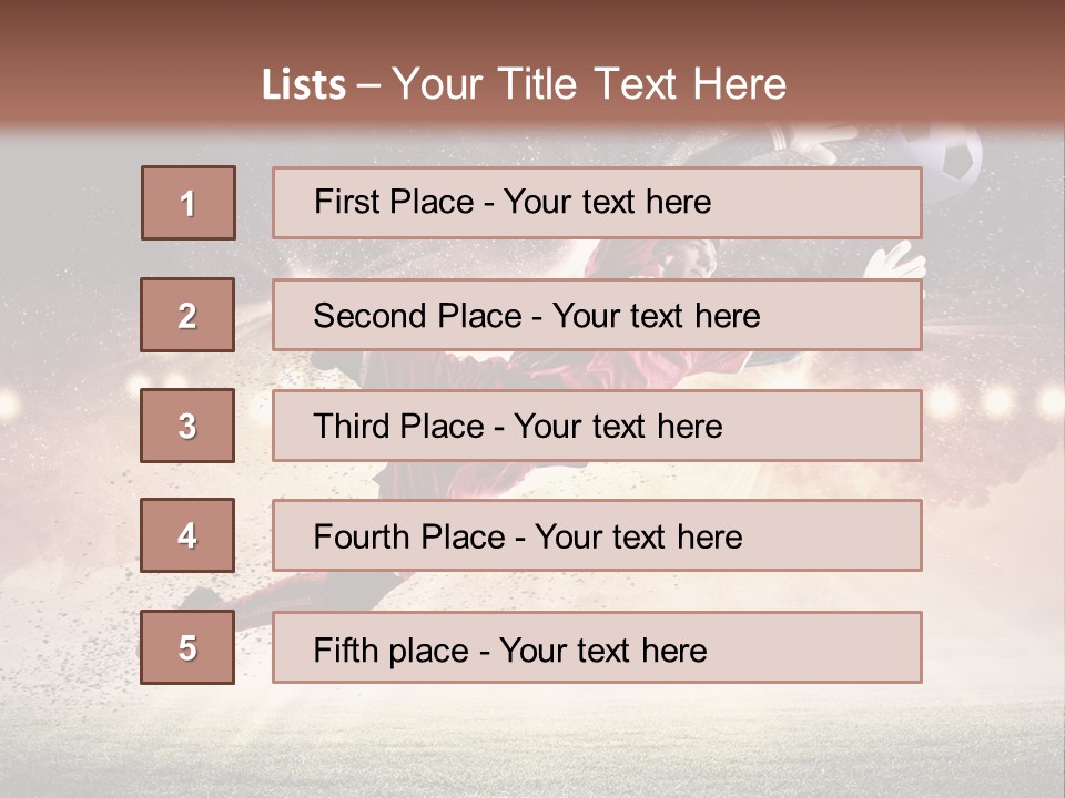 Soccer Sports Keeper PowerPoint Template