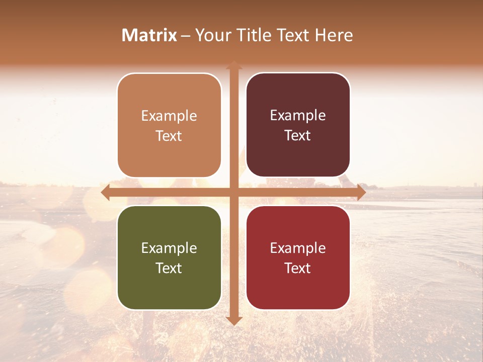 Splatter Sand Vacation PowerPoint Template