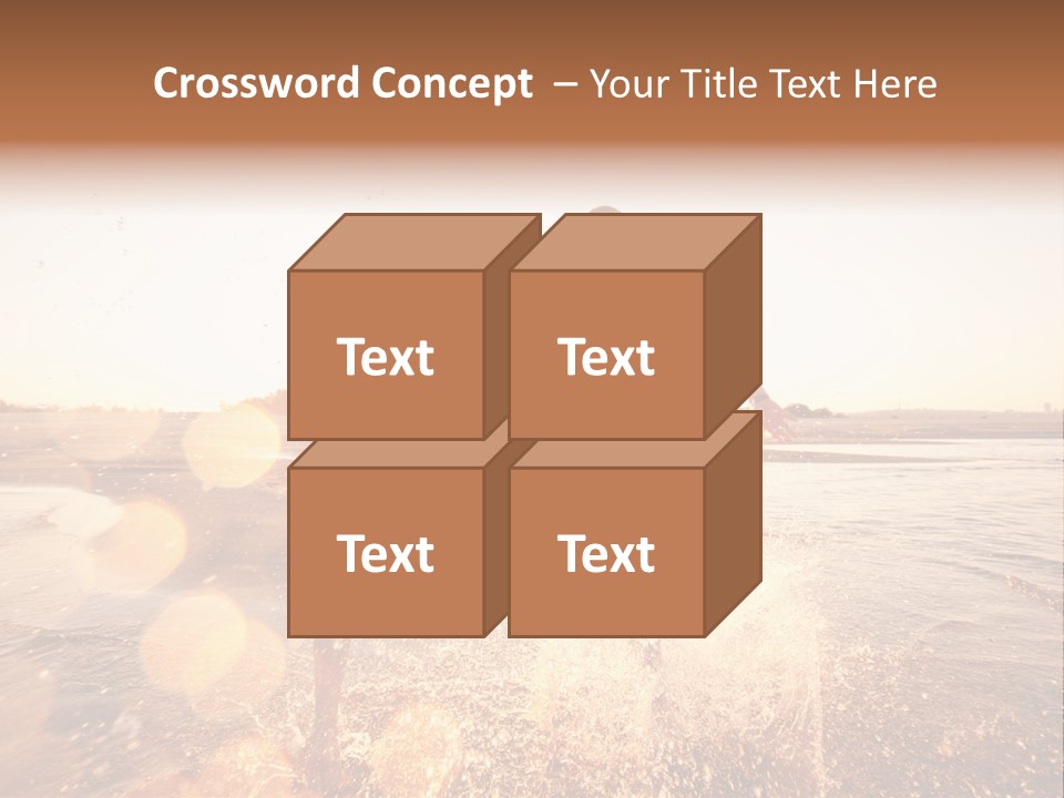 Splatter Sand Vacation PowerPoint Template