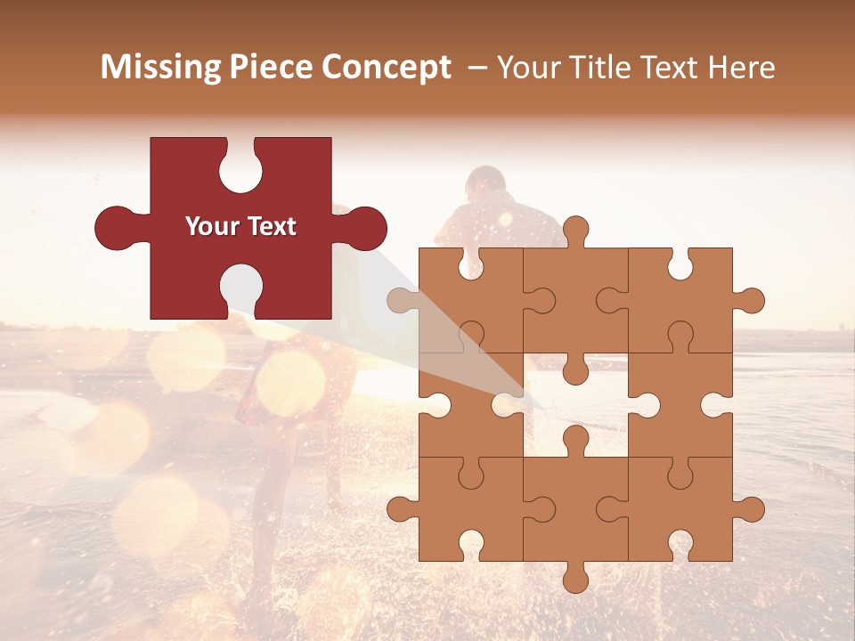 Splatter Sand Vacation PowerPoint Template