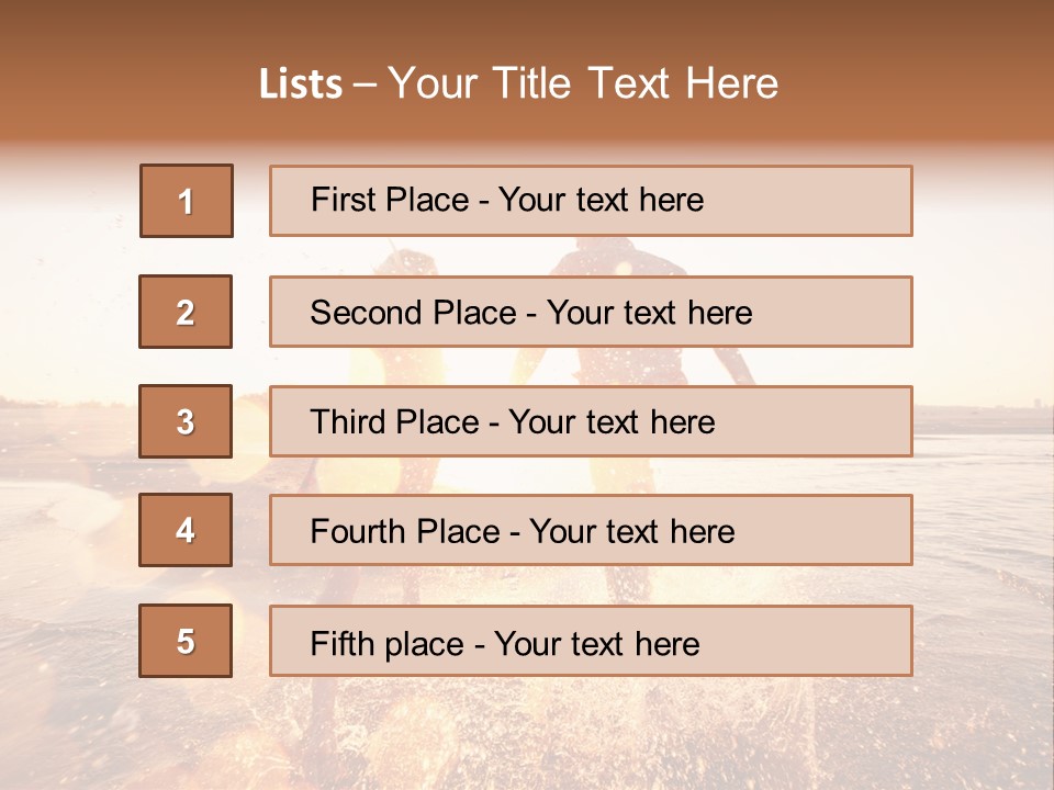 Splatter Sand Vacation PowerPoint Template