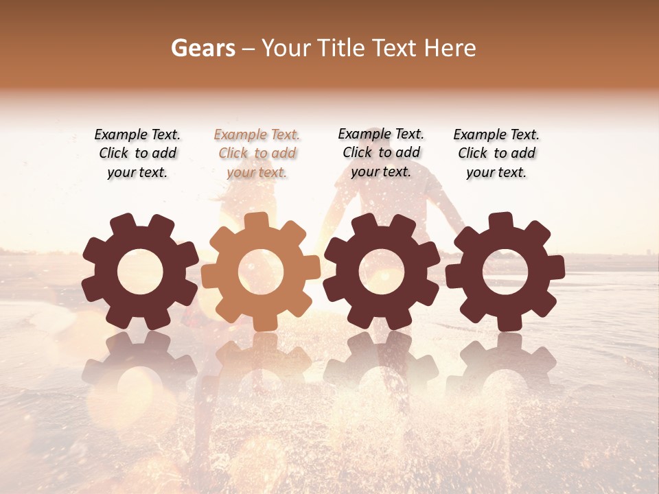 Splatter Sand Vacation PowerPoint Template