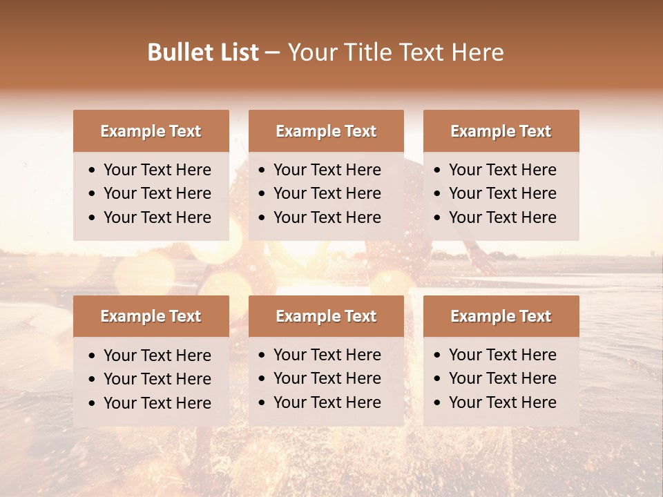 Splatter Sand Vacation PowerPoint Template